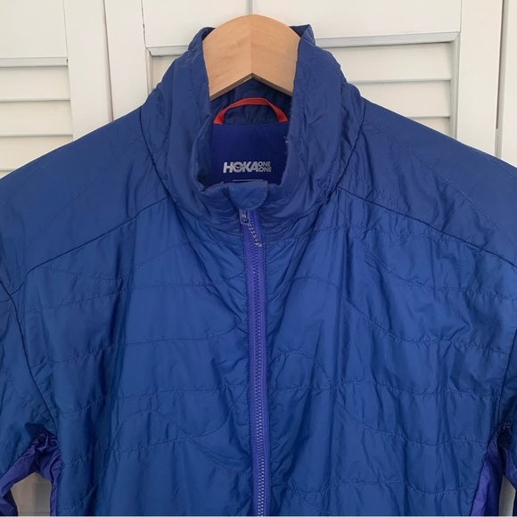 HOKA One One Sky Quilt Jacket Men's S Blue Purple Packable Lightweight Primaloft - Picture 3 of 15